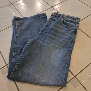 Evereve Ever Trouser High Rise Jeans Medium Blue 27